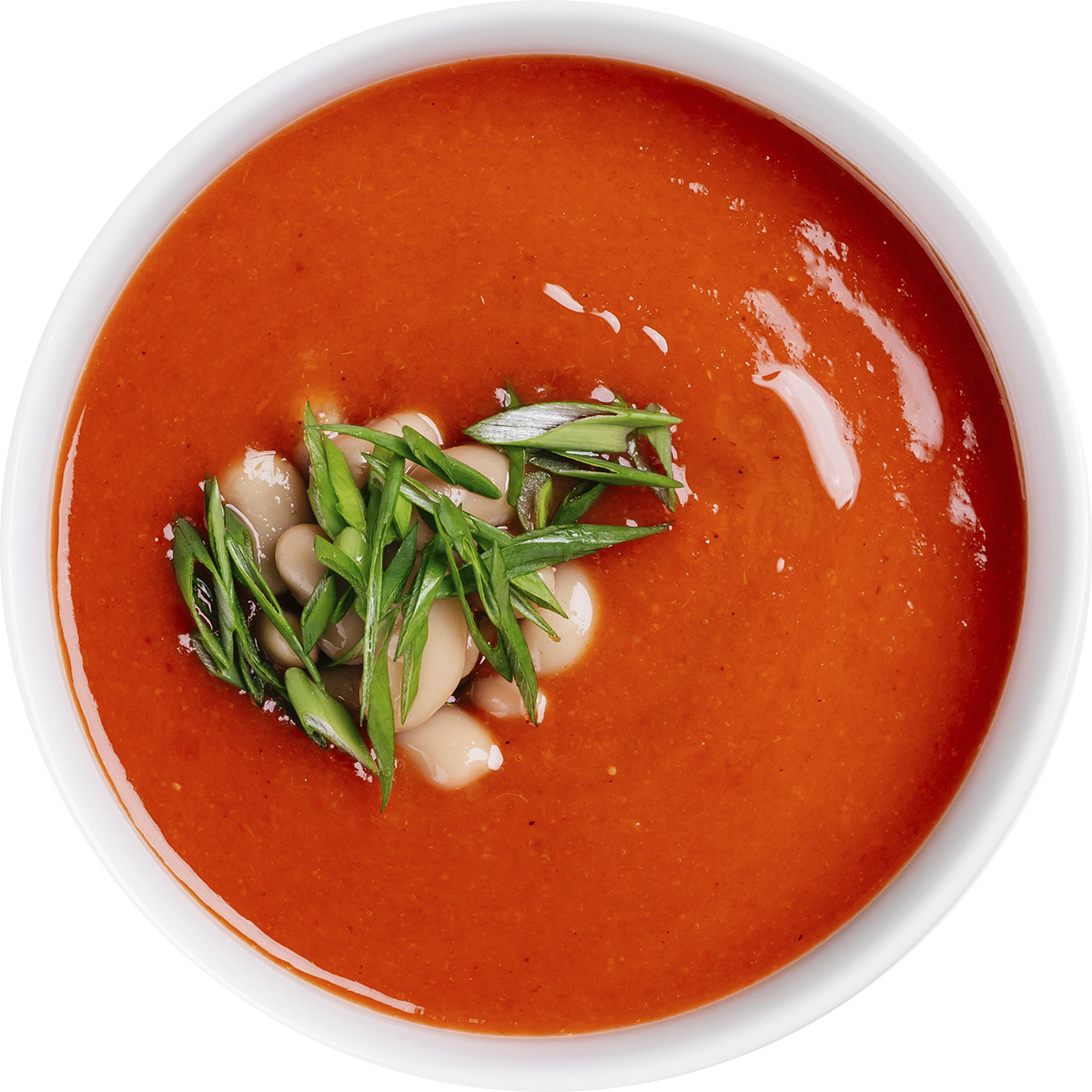 Крем-суп из сладкого перца и белой фасоли