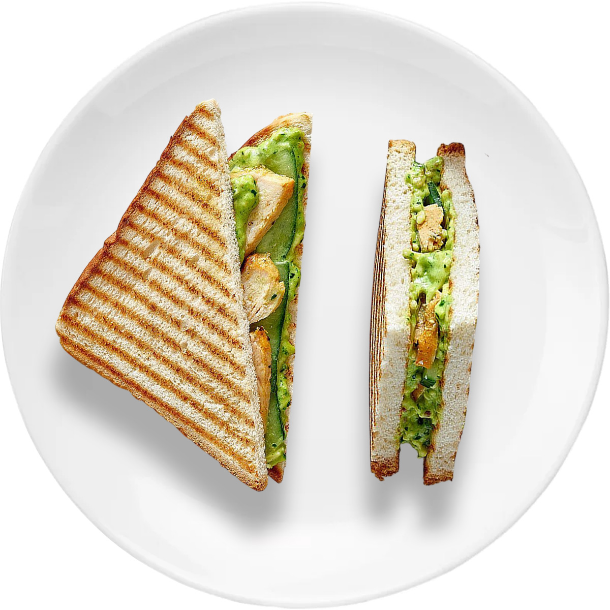 Сендвич с цыпленком и соусом песто