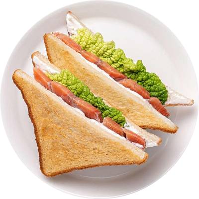 Сендвич с лососем шеф-посола